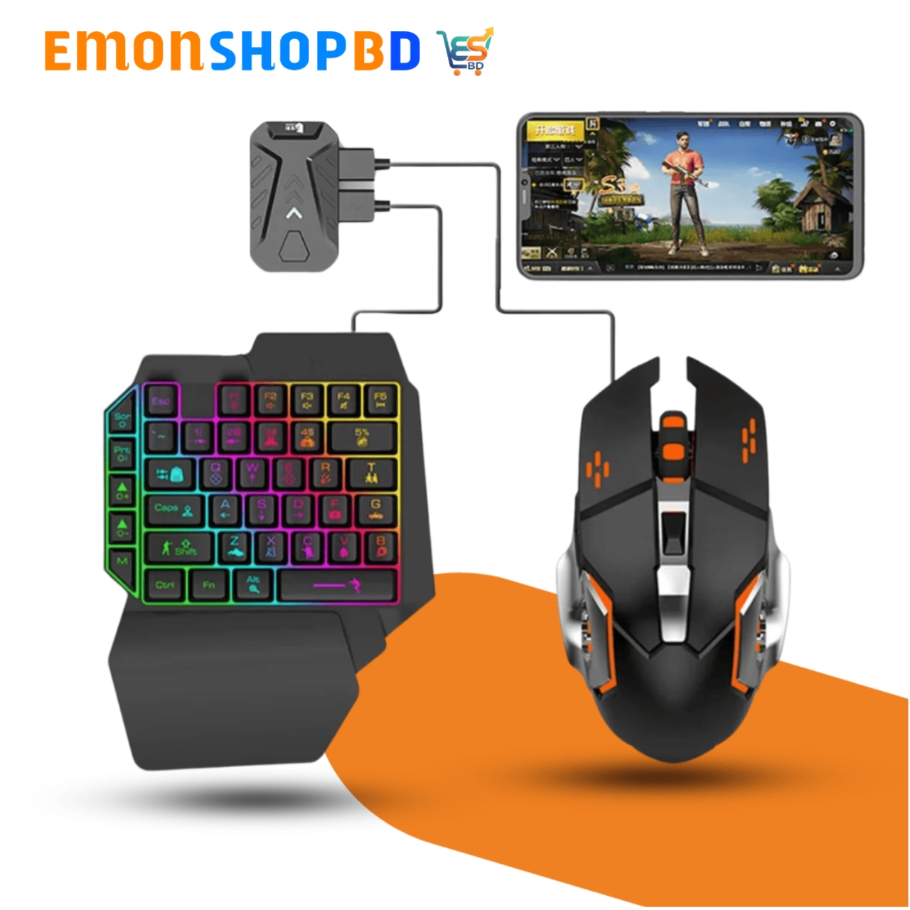5 in 1 Mobile Game Combo Pack ( Phone Mouse Keyboard)